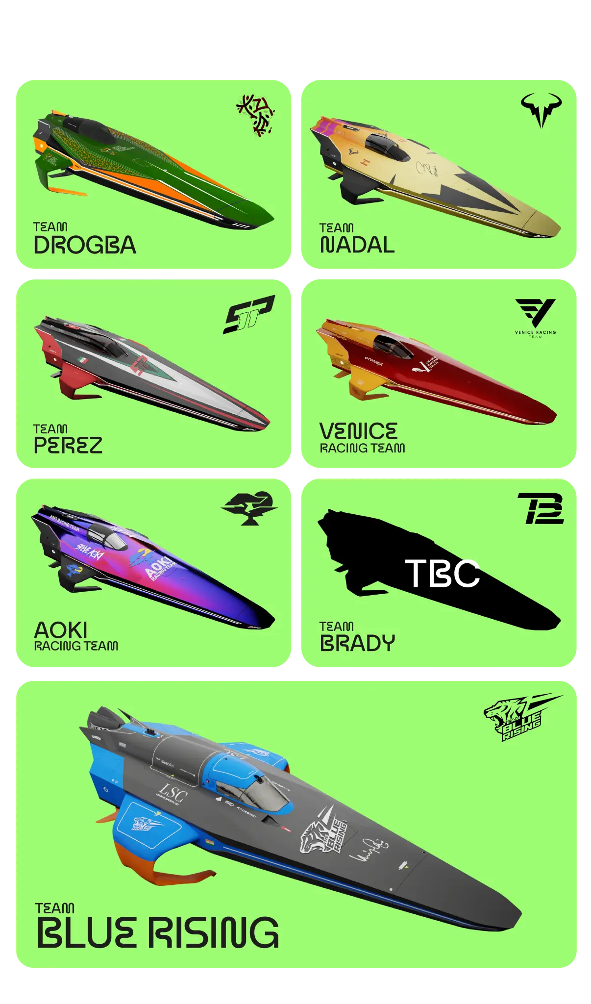 The boats of E1 Series